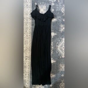 Black maxi length dress